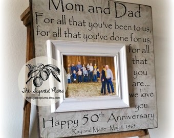 50th Anniversary Gifts, Parents Anniversary Gift, For All That You Have Been To Us, Anniversary Frame, 16x16 The Sugared Plums Frames