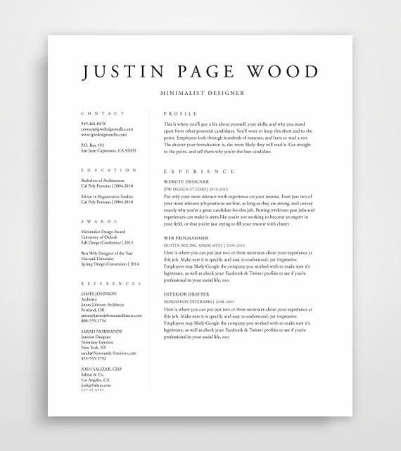 resume template resume professional resume template cv template instand download simple resume template minimalist resume modern - Minimalist Resume Template resume template resume professional resume template cv template instand download simple resume template minimalist resume modern - Minimalist Resume Template