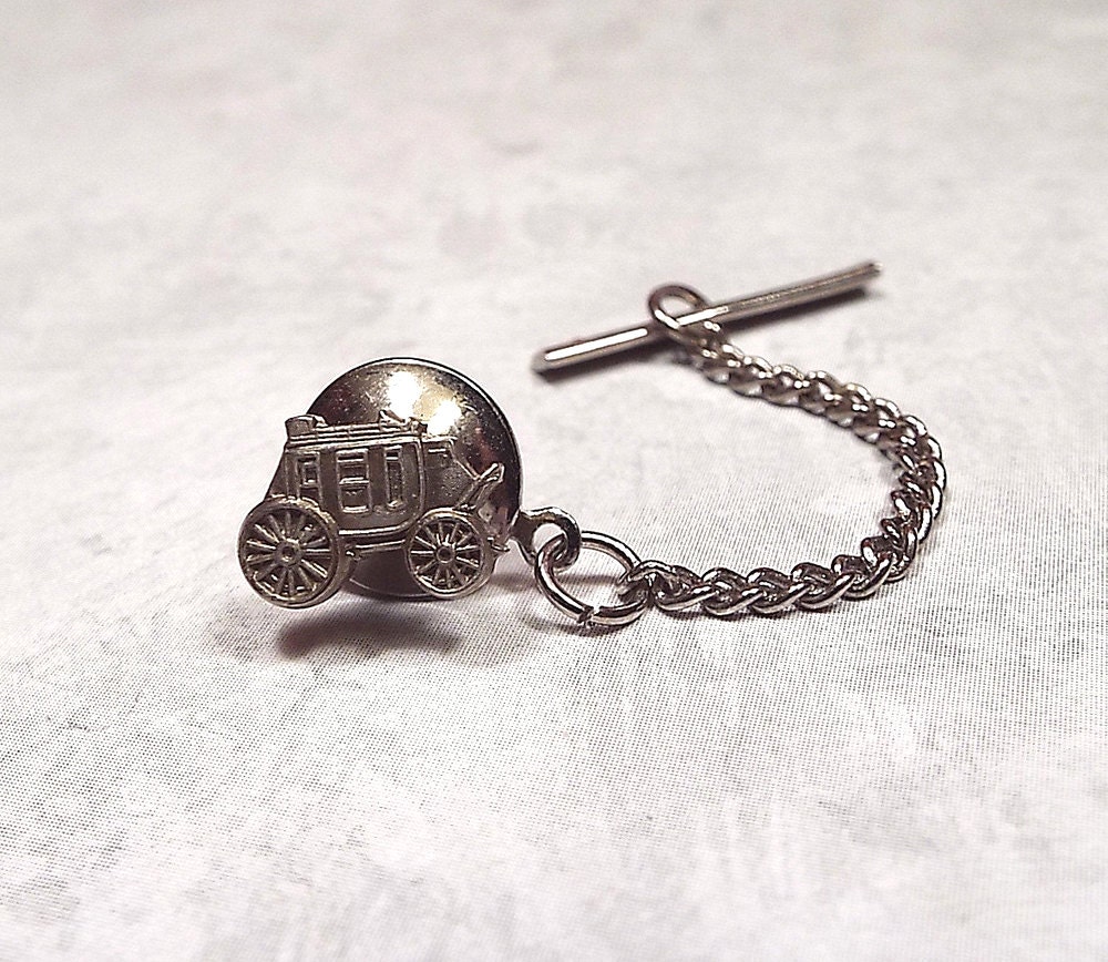 Vintage Tie Tack Vintage Tie Pin Silver Tone by SharkysWaters