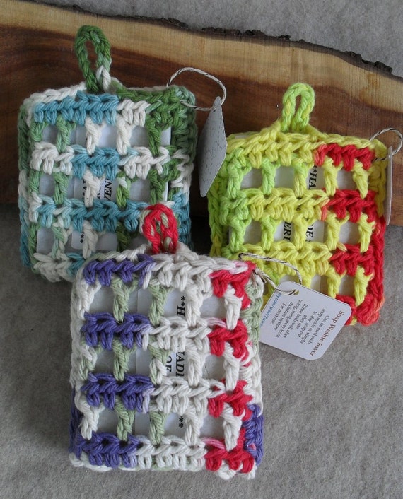 Crochet Soap Saver with/without handmade Soap (choose 1)