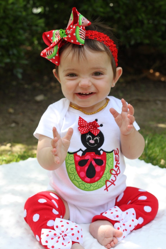 Watermelon outfit for baby girls Summertime Picnic