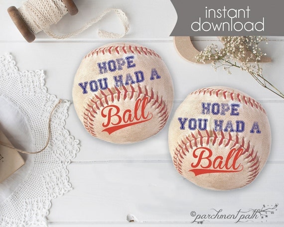 baseball favor tags baseball stickers baseball printable