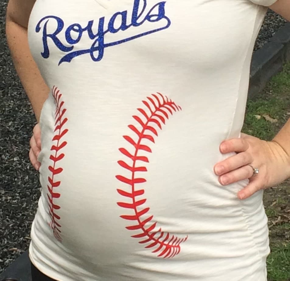 MATERNITY top baseball tank top Royals funny 3 D by bgoodcreative
