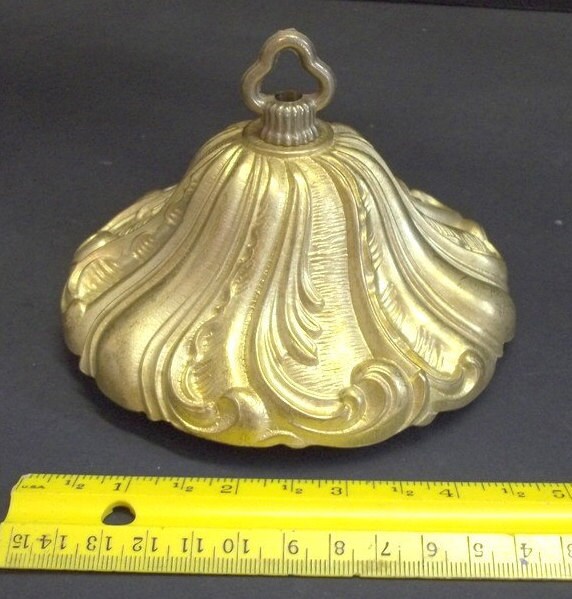 Ornate Brass Chandelier Ceiling Canopy Art Nouveau Style