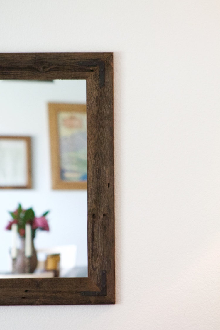 42x30 Reclaimed Wood Mirror Large Wall Mirror by HurdandHoney