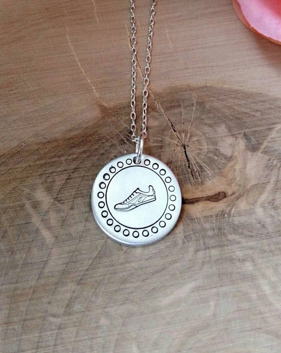 Runner necklace marathon necklace 5k necklace 10k necklace