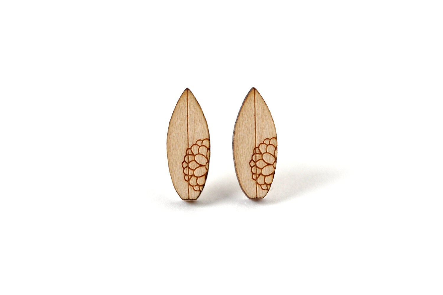 Surfboard studs surf earrings beach sports nautic jewelry