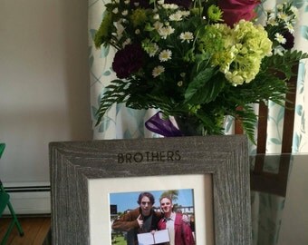 Personalized Wood Picture Frames - Hand Engraved- Custom Designs - Father's Day Gift, Gift For Dad, Brothers Gift