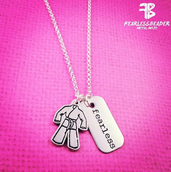 Fearless Martial Arts Necklace BJJ Necklace MMA Jewelry