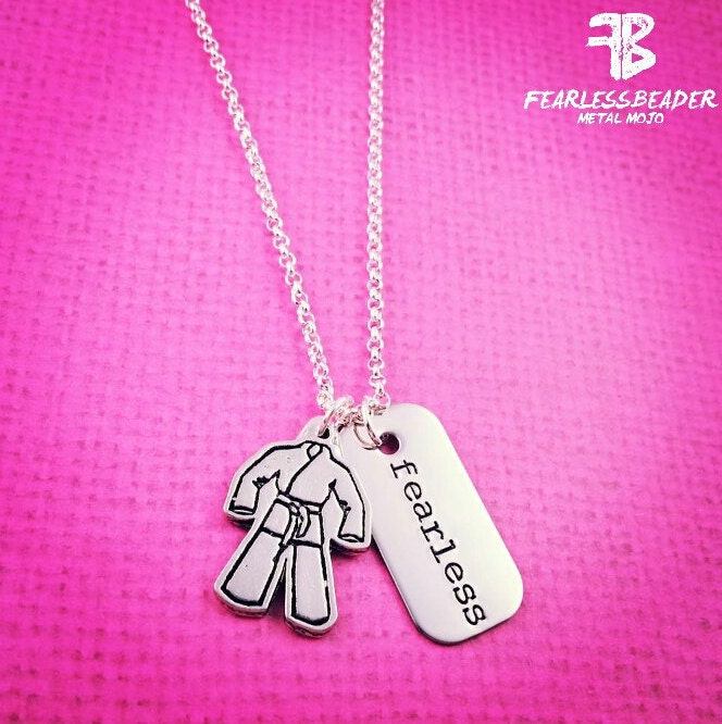 Fearless Martial Arts Necklace BJJ Necklace MMA Jewelry