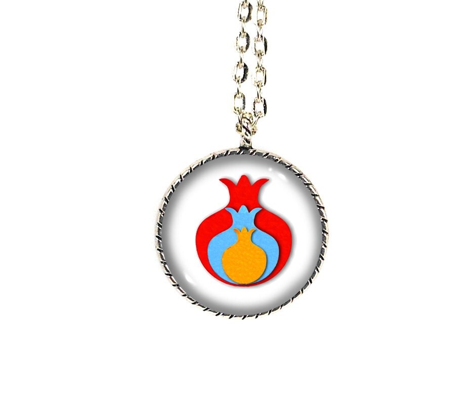 Pomegranate Necklace Armenian Jewelry Armenian Flag