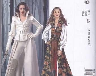 M6819 McCall's Coats, Tops, Corset, and Belt Sewing Pattern Sizes 14-16-18-20-22 Once Upon a Time Snow White Cos-Play Costume
