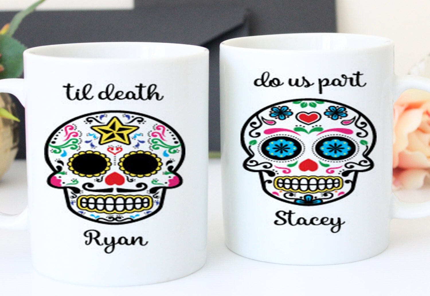 Sugar Skull Mug Couples Wedding Gift My Sugar Skulls