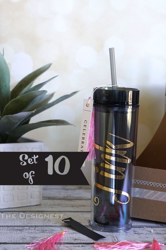 Pretty Tumblers Personalized Skinny Tumblers Bridesmaid