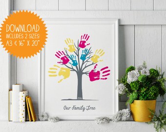 DIY Instant Download Printable Handprint Tree - 'Our Family Tree' / Mother's Day Gift / Father's Day Gift / Grandparent's Day Gift