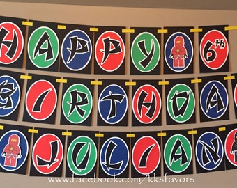 Ninja Banner / Ninjago Banner / Boys Birthday Banner / Ninjago Party / Ninjago Birthday