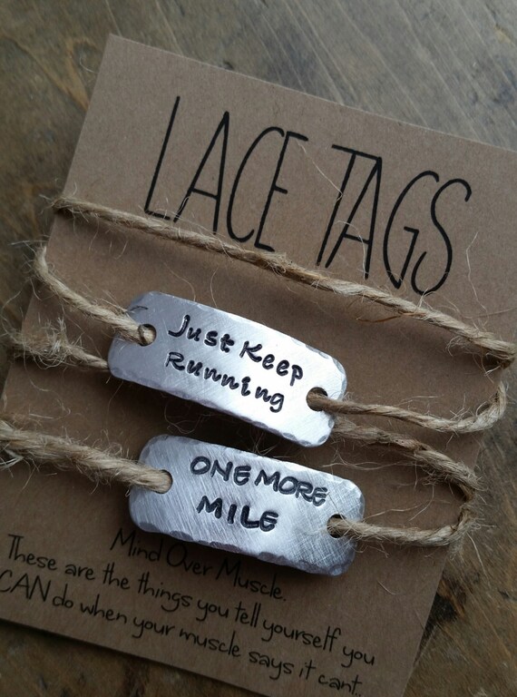 personalized running shoe tags SINGLE or SETofTWO . by honeyverse