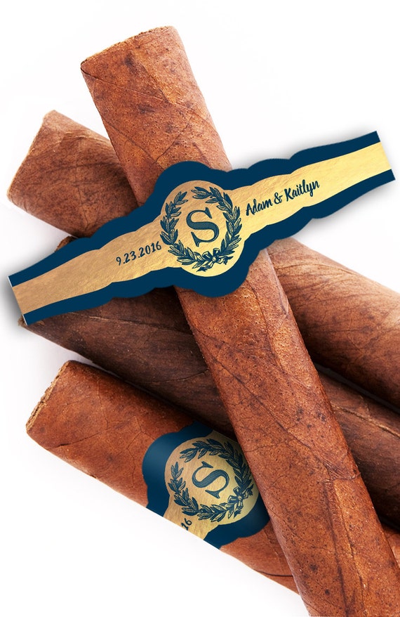 Custom Cigar Bands - Wedding Cigar Labels - Cigar Bar - Monogram ...