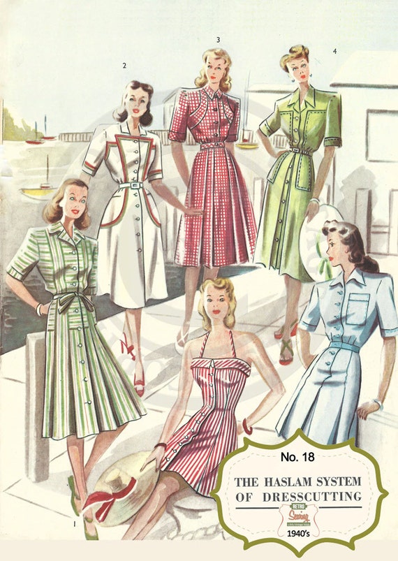 The Haslam System of Dressmaking No. 18 1940's by MyVintageWish