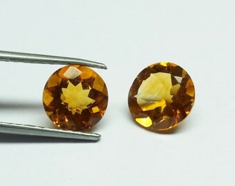 AAAAA++++ Citrine 8mm Round / Golden Citrine / Golden Citrine / 8mm Round citrine /Citrine Gemstone