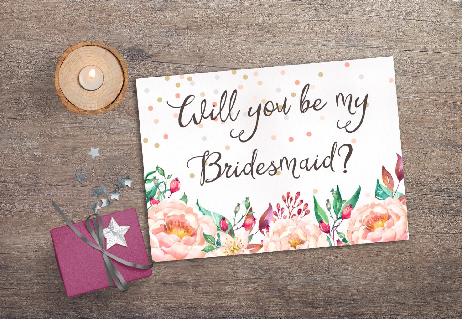 Printable Will you be my Bridesmaid Printable Bridesmaid