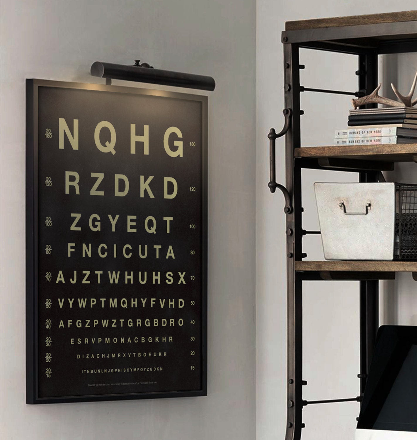 eye chart print vintage eye chart art print poster