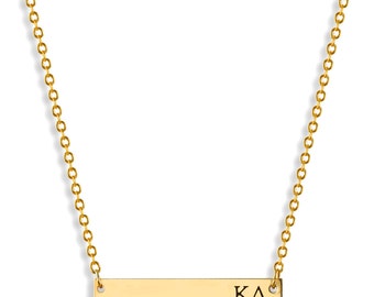 Kappa Delta Sorority Bar Necklace / Kappa Delta Necklace / Sorority Necklace / Sorority Gift / Big Little Gift / Sorority Jewelry