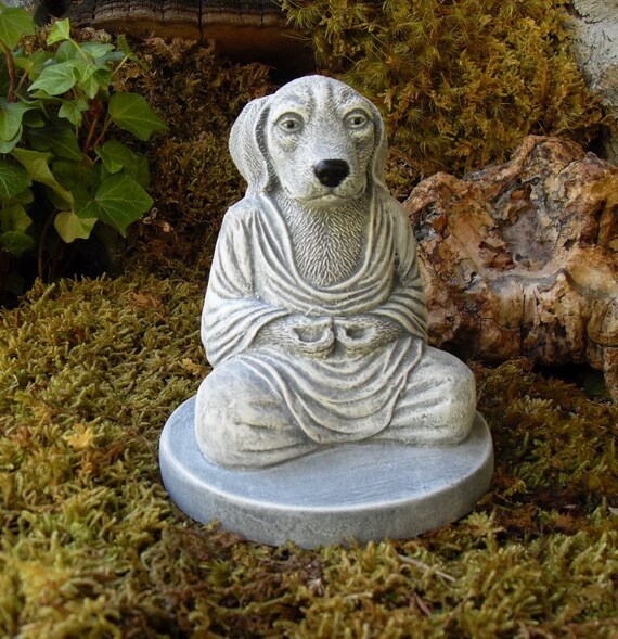 yoga dog garden statue