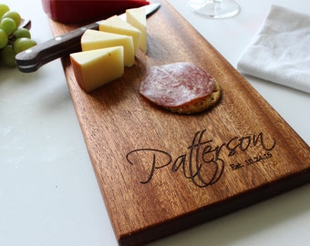 Personalized Cheese Board, Custom Name, Cutting Board, Wedding Gift, Wedding, Anniversary Gift, Closing Gift, Gift For Her, Husband Gift