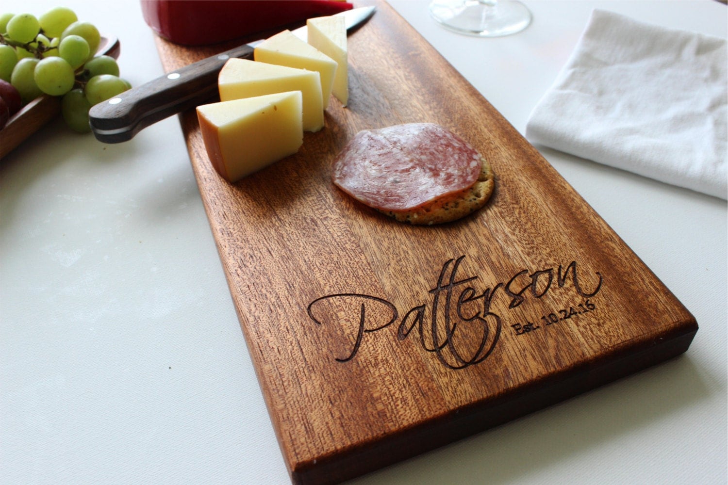 Personalized Cheese Board Custom Name Cutting Board Wedding