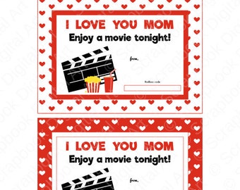 Printable 4x5 Redbox Gift Card Tag Printable Card Enjoy a