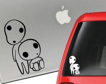 Princess Mononoke Kodamas Studio Ghibli Vinyl Decal for Laptop or Car