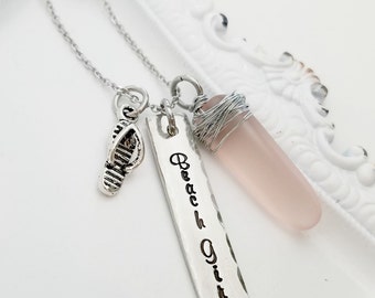 Beach Girl Necklace - Beach Girl Bar Necklace - Beach Necklace - Sea Glass Jewelry - Beach Jewelry - Summer Jewelry - Vacation Jewelry
