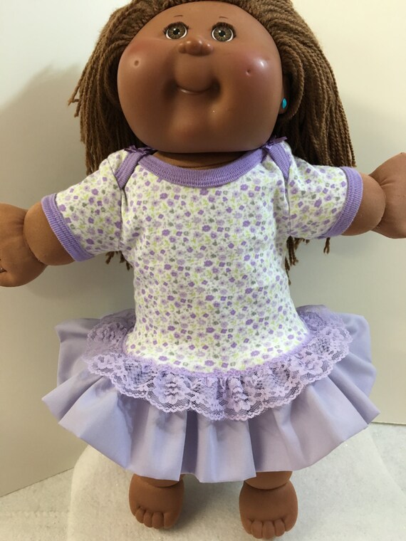 cabbage patch doll purple dress
