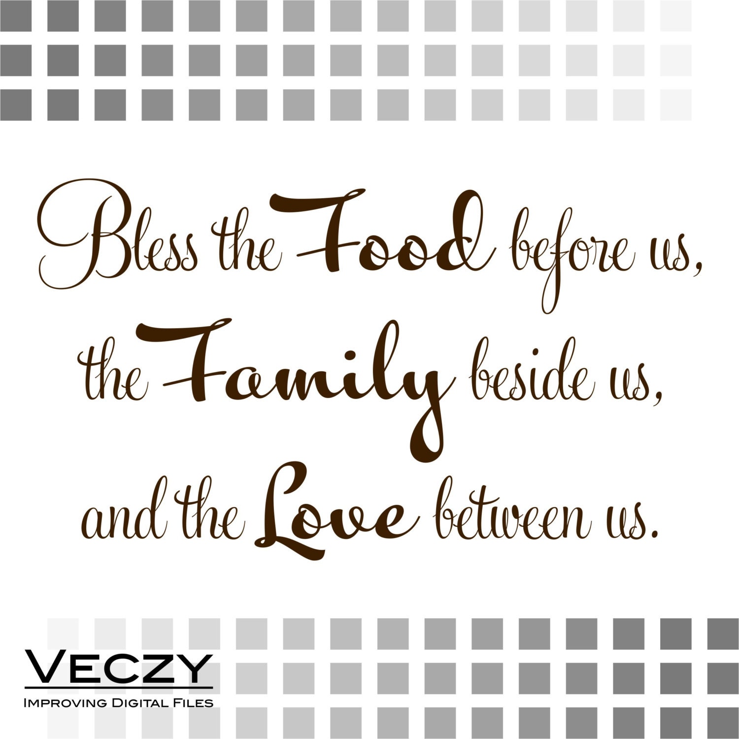 Download svg quotes Bless The Food Before Us Cricut Files svg by Veczy