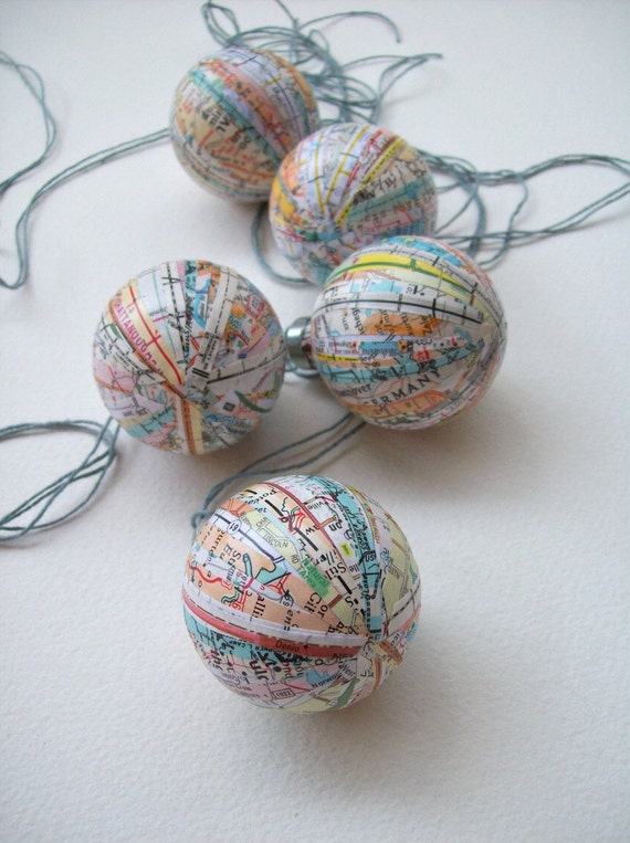 It S A Small World Map Ornaments Travel Theme Hanging
