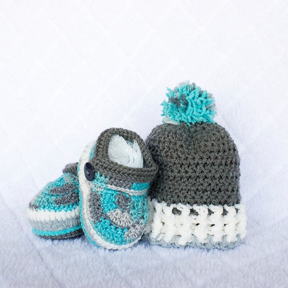 pom baby pom hat for boy Boy Baby Crochet Hat, Boy pom Set, Booties Boy Pom Baby Set, and Hat