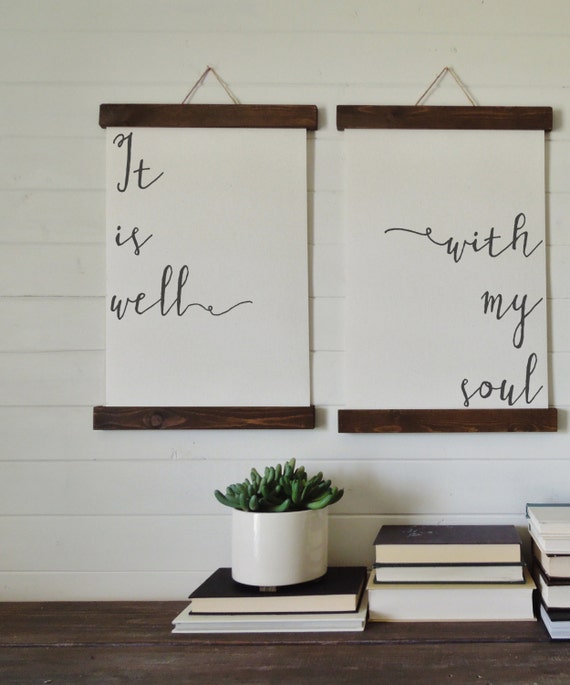It is well with my soul/canvas art print/wall by thewoodedlane