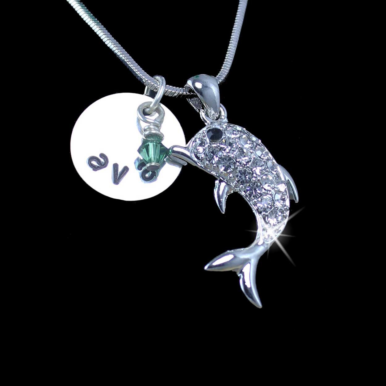 Personalized Dolphin Jewelry Dolphin Charm Necklace Gifts