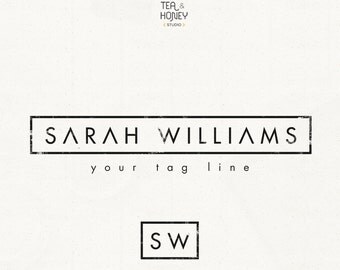 Rustic Logo, Business Design, Premade Logo, Personalised business branding, small business, vintage design, frame logo, black, submark logo