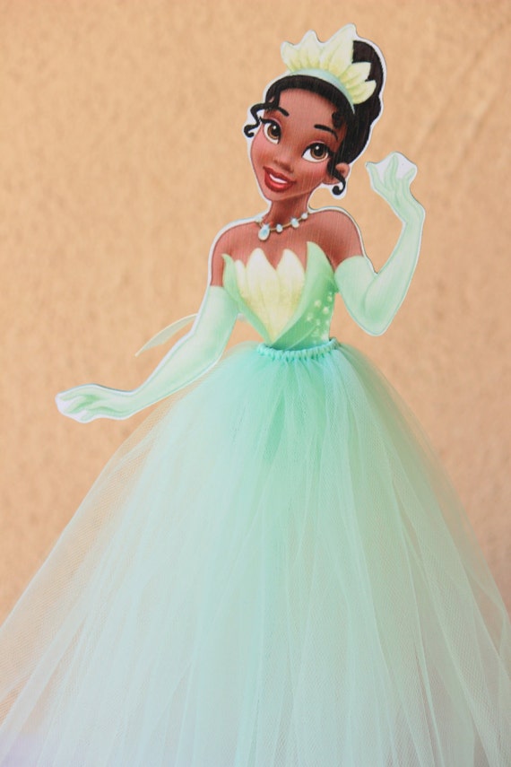 Items similar to Tiana Princess and the Frog Wood Centerpiece with Tutu ...