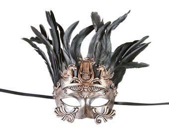 Bronze Roman Gladiator Chariot Masquerade Mask Inspired Costume Dance Halloween Men Unisex Venetian.