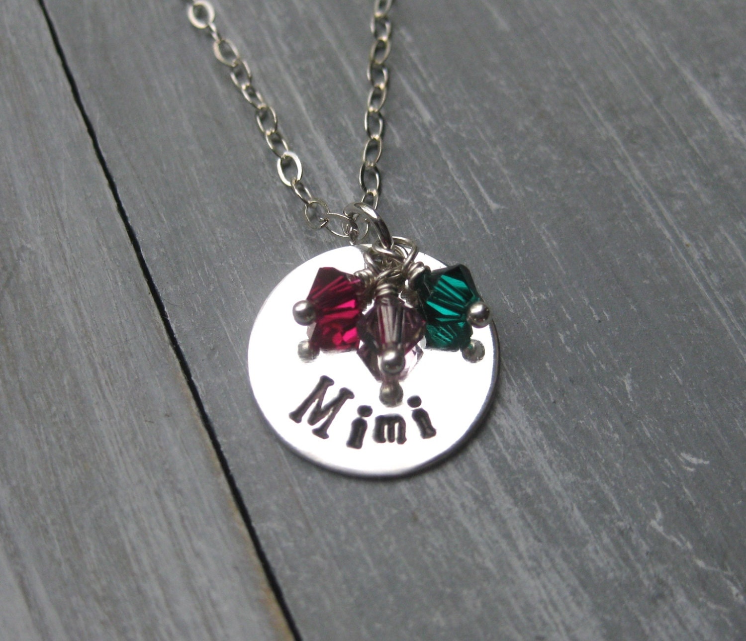 Mimi Necklace Sterling Silver Mimi Jewelry Birthstone Necklace