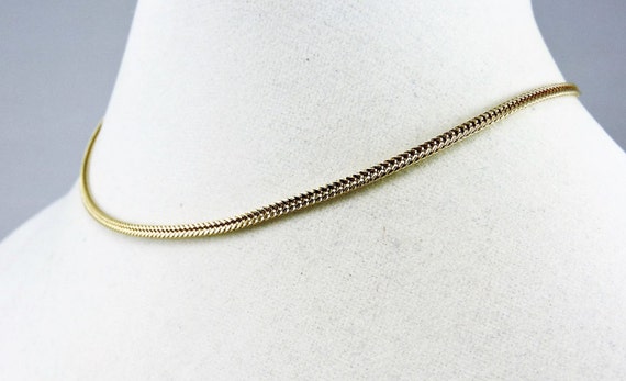 14k Gold Foxtail Chain Necklace 16"
