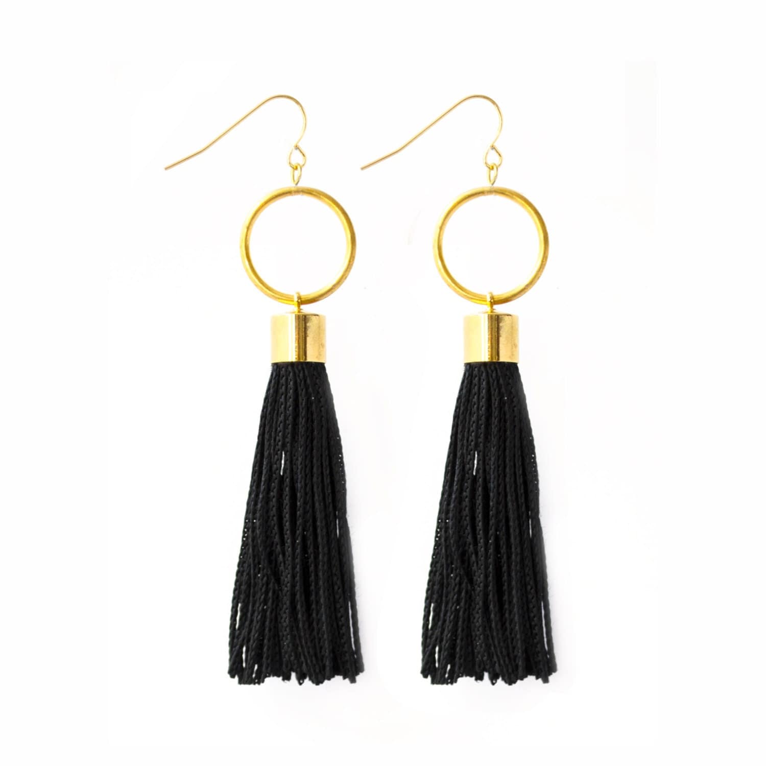 Black Tassel Earrings Black Tassel Bohemian Earrings