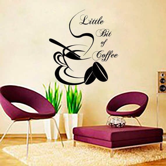 Coffee Wall Decals Cup Sticker Quotes Decal Vinyl by CozyDecal