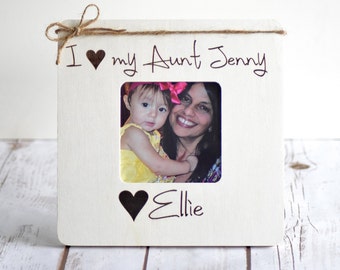 Christmas Gifts for Aunt, Personalized Picture Frame, Christmas Gift from Niece, Uncle Gift, Aunt Gifts, Gifts from Niece, Aunt and Niece