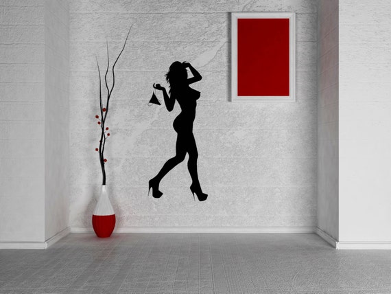 Items similar to Wall Sticker Vinyl Decal Naked Girl 