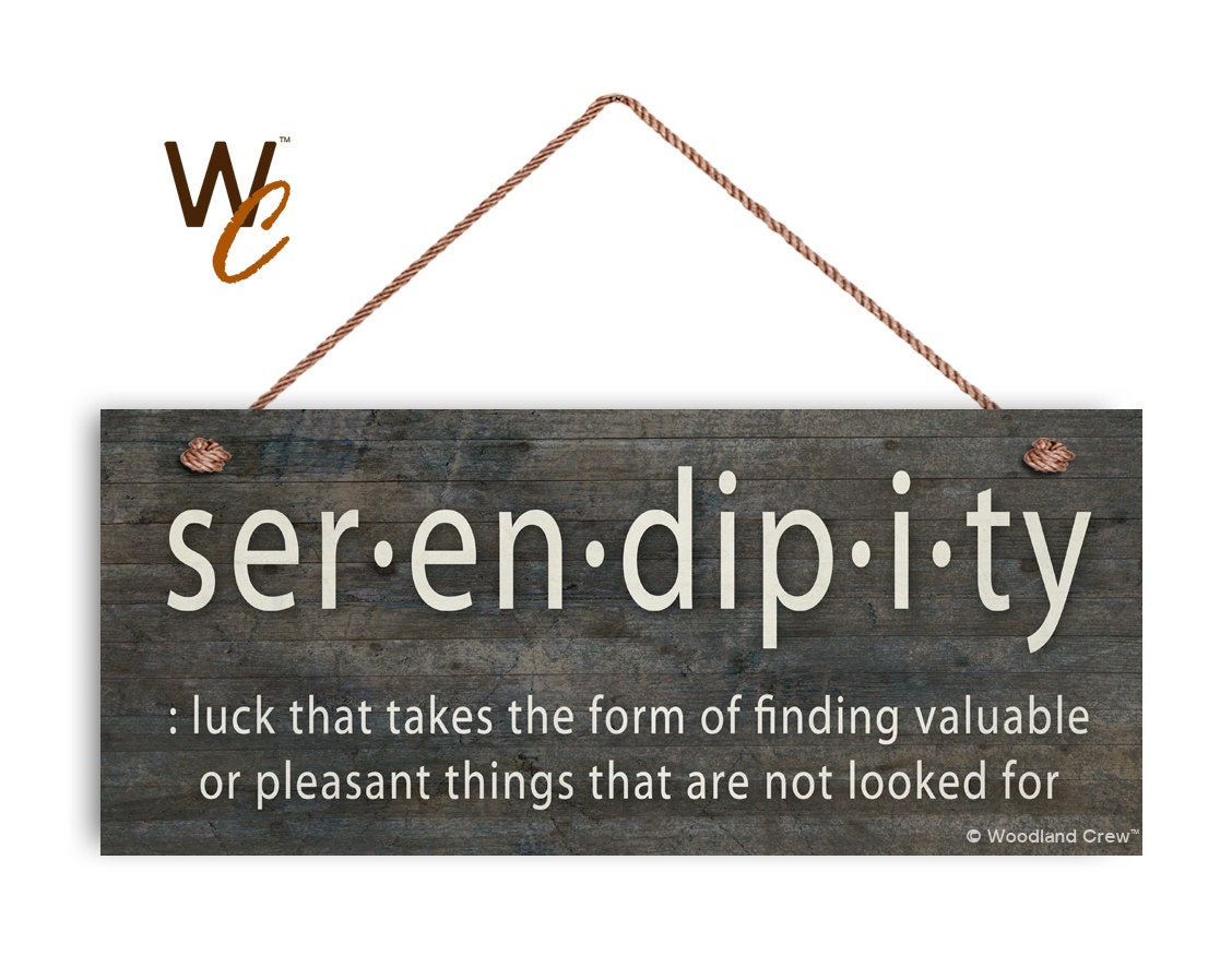 ON SALE Serendipity Sign Serendipity Meaning Dark