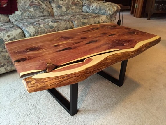 Live Edge Coffee Table Beautiful and unique Cedar Live edge